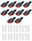 QWORK® 30A Battery Terminal Connector, Quick Connect Disconnect Modular Power Connector - 10 Pairs