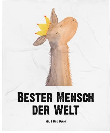 Mr. & Mrs. Panda Wohndecke Lama Bester Mensch der Welt - Geschenk, Ehemann, Decke, Wolldecke, Ehefrau, Valentinstag, Lieblings, Liebe, Geschenkidee, Gemütlich, Dekoration, Partner