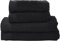 Zone Denmark Classic Handtuch Set Baumwolle, 2 x Handtuch 50x100 cm und 2 x Badetuch 70x140 cm, 100% Oeko-Tex Zertifizierte Baumwolle, 4er-Set, Schwarz