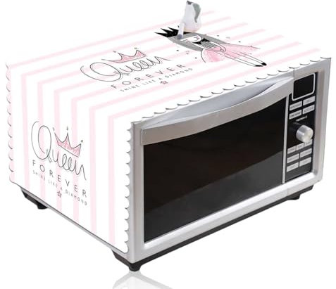 HERCHR Cubierta para Horno microondas, Funda de algodón a Prueba de Polvo, Funda Decorativa para electrodomésticos de Cocina(Princesa)