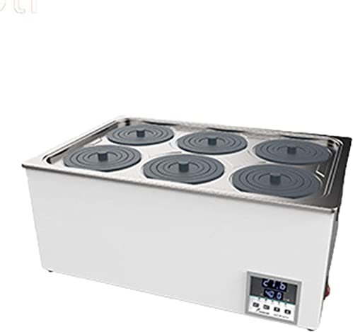 CNPRAZ Bagnomaria a più Pozzetti, Bagnomaria Termostatico a Riscaldamento Elettrico con Display Digitale, Pentola di Riscaldamento in Acciaio Inox(n.14),Six-Hole