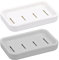 Hoxfly 2 Pièces Porte-Savon,Support de Savon avec Bac de Vidange Amovible,Porte Savon avec Drain,Porte Savon Douche Plastique,Boite à Savon Portable,pour Salle de Bain Douche Cuisine(Gris + Blanc)