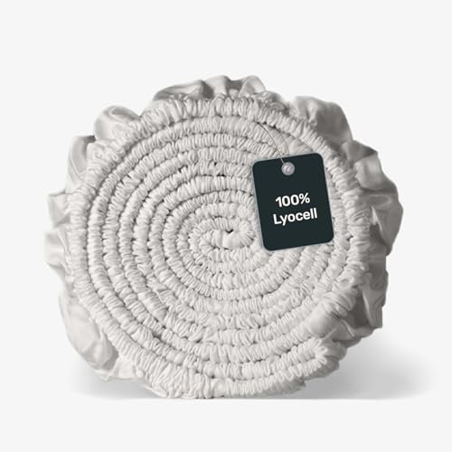 twenty:three Lyocell Spannbettlaken 200x220 Light Gray - 100% Tencel - Gewonnen aus Eukalyptus - Hochwertig - Nachhaltig - Atmungsaktiv - Luxus - Hypoallergen