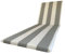 Il Tuo Artigiano Design Coussin imperméable pour chaise longue bandée – 190 x 60 cm polyester hydrofuge – Coussin déhoussable fabriqué en Italie (blanc et gris)