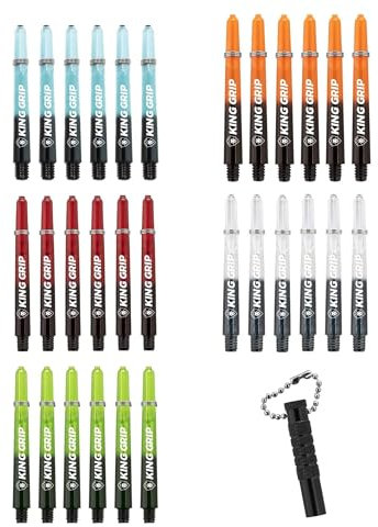 KOTO - Dartschäfte Collection Short, 30 Shafts & praktischer Shaft Remover, Nylon Shafts