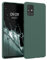 kwmobile Hülle kompatibel mit Samsung Galaxy A51 Hülle - weiches TPU Silikon Case - Cover geeignet für kabelloses Laden - Tannengrün