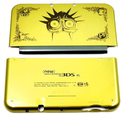 Speziell für New3DSXL Extra Shell Gehäuse Case Case ZLD Gold Color A/E Face Replacement, für New 3DS New3DS New3DS XL LL 3DSXL New3DSLL Konsolen, für Mezula Mask Edition Top/Bottom Cover Plates