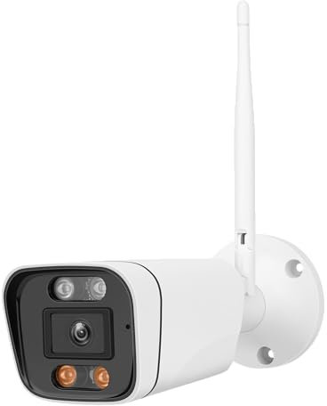 DIYTECH Cámara IP WiFi HD 4MP, Vigilancia, Seguridad, Detección Movimiento, visión Nocturna, Compatible iOS y Android. (P2P, 1080p) (Cámara Exterior)