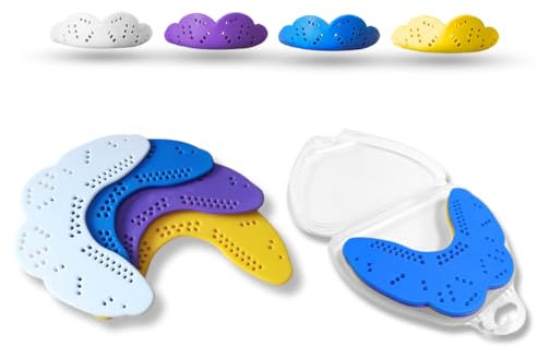 LittleCreators - Ferula de Descarga, Protector Bucal | Pack 4 pcs Ferula de Descarga Bruxismo, Protector Bucal Nocturno, contra Rechinamiento de Dientes/Bruxismo, Practica Deportiva