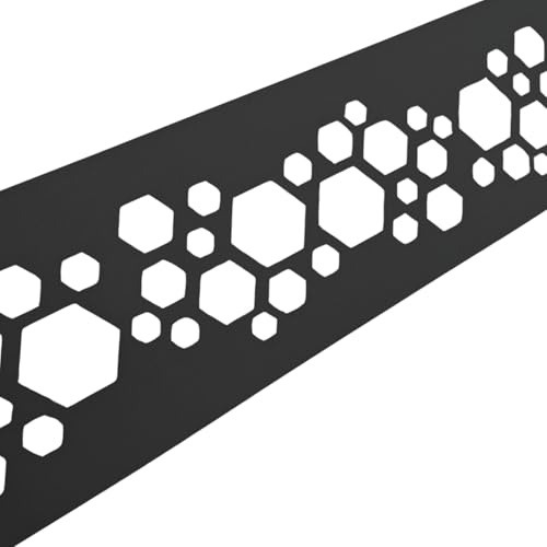 zaun|zu Premium dekor Hexagon | Sichtschutzstreifen mit Lasermuster für Doppelstabzaun | Sichtschutz | Polypropylen | Made in Germany | UV-Stabil | modernes Design | Höhe 19cm Anthrazit 2,55m