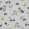 VmG-Store 1m Baumwollstoff zum Nähen 100% Baumwolle Nähstoff KEINE Meterware Kinderstoff Patchwork DIY Basteln Quilten Handwerken (Safari Tiere BC021)