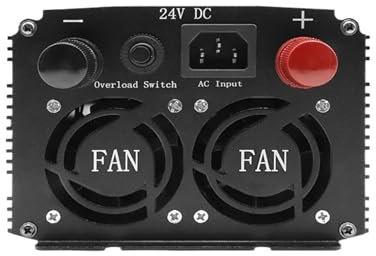 Onduleur de Charge à Onde sinusoïdale modifiée 12V 24V U/P/S, Chargeur de Puissance 220v, transformateur de Tension 15a 20a, Adaptateur U/S/B 1500W, for Le Bureau et la Maison, 220vac(24V(20-31VDC))