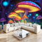 Generisch Fototapete Zauberwald Leuchtender Pilz Wandtapete für Schlafzimmer und Wohnzimmer - 250 x 175 cm Vliestapete Geruchsfreiheit - Wandbild mit für Kinderzimmer