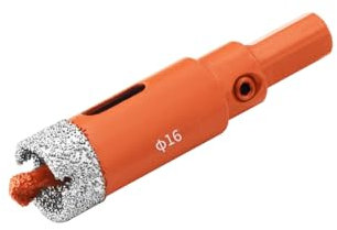 Meccion Diamant Lochsäge 16mm Fliesenbohrer mit Zentrierbohrer, Hartgelötet Diamant Kernlochbohrer für Porzellan, Keramik, Glas, Granit, Fliesen, Feinsteinzeug, Marmor.