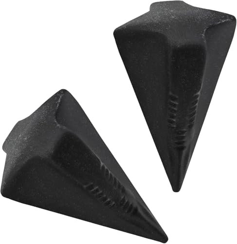 Goulifan 2 Stück Holzspalter Diamantförmiger 4-seitiger Holzspaltkeil, 1,6 kg Keil Holzspaltkeil Spaltgranate Holzspalter Schwarz Fällkeil, solide & sicher