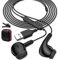 AIAUXAI USB Headset for PC Laptop, Wired USB Headphones with Microphone for Computer, In Ear Earphones Stereo Noise Cancelling Business Office Headsets for HP Dell Laptop for Surface Switch,Black