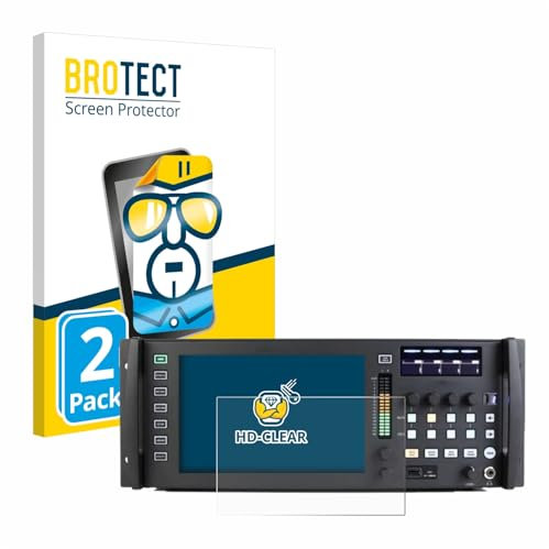 BROTECT (2 Stück Schutzfolie für Behringer Wing Rack Displayschutz Folie Ultra-Klar