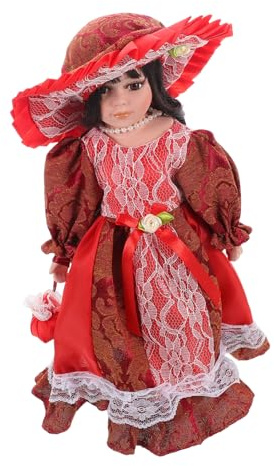 Warmhm Viktorianische Puppendekoration, Keramikpuppe, Heimdekoration, Sammlerfigur, Viktorianische Porzellanpuppe, Antike Puppen Für Zuhause