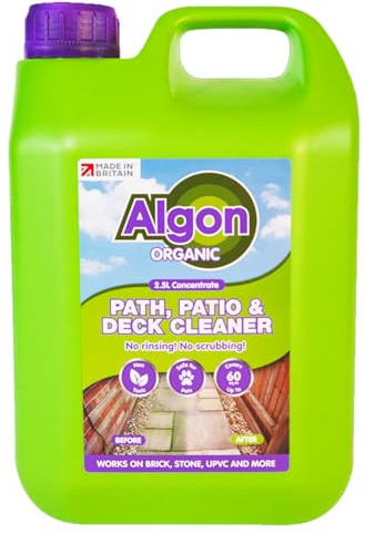 Organic Path and Patio Cleaner Concentrate – 2.5L – Natural, Eco-Friendly Outdoor Cleaner – Removes Algae, Moss & Dirt from Paths and Patios