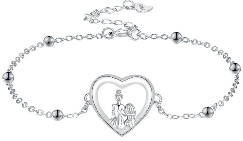 Yinsen Schwester Armband 925 Sterling Silber Freundschaft Armband Damen Schmuck Geschenke für Schwester Beste Freundin Geburtstagsgeschenk Weihnachtsgeschenke