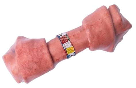 Premium Kauknochen für alle Hunde – Kalbshaut Kausnack zur Zahnpflege & Beschäftigung – Natürlich & fettarm (XL/20,3-22,8cm, Lamm)