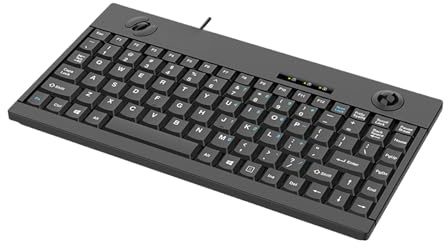 Zkydhbd 88Key Computer Keyboards Integrierte Optik Trackball Mausfunktion wasserdichte USB Kabel Für Büro Und Industrielle Verwendung Industrieller wasserdichte Tastaturen Mit Mauskontrollen