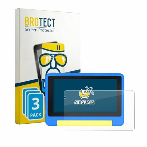 BROTECT 3 Stück Schutzglas für Bufo Kids Tablet 7 Schutzfolie Panzer Folie Glas[Extrem Kratzfest 9H, Anti-Fingerprint, Ultra-Transparent]