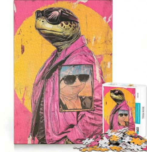 Jigsaw Puzzles 1000 Piece for Adults Teenage Mutant Ninja Turtle Art Brain Teaser Game Pattern Assembly Improving Love between Couples 38x52cm