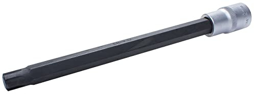 SW-Stahl 04572L Schraubendreheinsatz 1/2 Zoll RB-Profil 13 x 200 mm | Lange Stecknuss aus Chrom-Vanadium für Ventildeckel & Zündkerzenabdeckung, Ribe-Profil Innenkeil Bit-Einsatz für KFZ