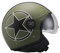 AL Helmets - CASCO DEMI-JET MOD. 101/BIS VERDE-NERO OPACO MIS. L - DOPPIA VISIERA