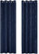Deconovo Blickdichte Gardinen Verdunkelungsvorhänge mit Ösen Thermogardinen Kinderzimmer für Junge, 245x140 cm(HöhexBreite), Dunkelblau, 2er Set