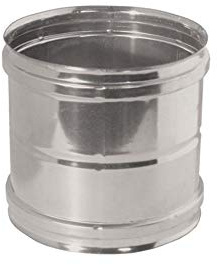 RACCORDO CALDAIA DI GIUNZIONE 120 mm F-F TUBI ACCIAIO INOX GIUNTO CANNA FUMARIA