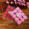 Mobestech Lot de 12 bougies chauffe-plats faites à la main en forme de rose délicate pour femme, Saint-Valentin, fête de mariage
