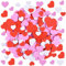 MIAHART 300 Pcs Valentinstag Herz Schaum Aufkleber selbstklebende gemischte Farbe Herzform Aufkleber für Valentinstag Dekoration Hochzeit Lieferungen und Kunsthandwerk (Style 1)