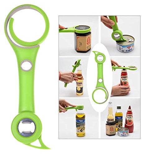 Kare & Kind 6 in 1 Glas Weinöffner für Dosen - Multifunktionales Küchenwerkzeug, für schwache arthritische Hände, ältere Menschen, Senioren, Frauen