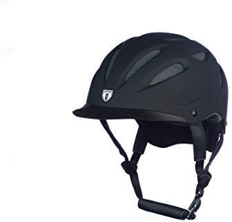 TIPPERARY EQUESTRIAN Horse Riding Helmet - Sportage Hybrid - Lightweight Cooling Horseback Riding Apparel - Adjustable Safety Helmet with Superior Air Flow - Black/Carbon Grey - XS