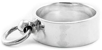 Shades-Of-Grey RING DER O 8 mm Fetischschmuck Rollenspiel Sklavenring 925 Sterlingsilber (Silber, 58 (18.5))