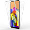 NALIA 360 Grad Handyhülle kompatibel mit Samsung Galaxy A12 Hülle, Transparenter Komplettschutz Durchsichtig Full-Cover Case, Displayschutz vorne Hardcase hinten & Silikon Bumper, Full-Body Etui Klar