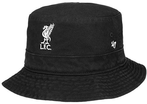 47 Brand FC Liverpool Bucket Stoffhut Fischerhut Anglerhut Fußballhut Sommerhut Sonnenhut (One Size - schwarz)