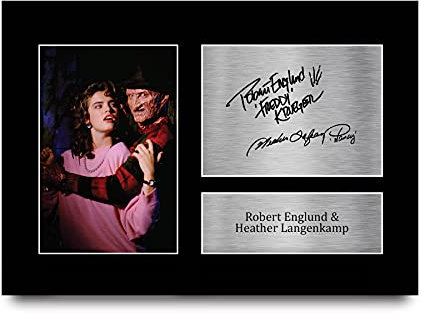 HWC Trading A4 Robert Englund & Heather Langenkamp Nightmare on Elm Street Geschenke Gedruckt, Signiert Autogramm Bild Für Film-Erinnerungsstücke-Fans