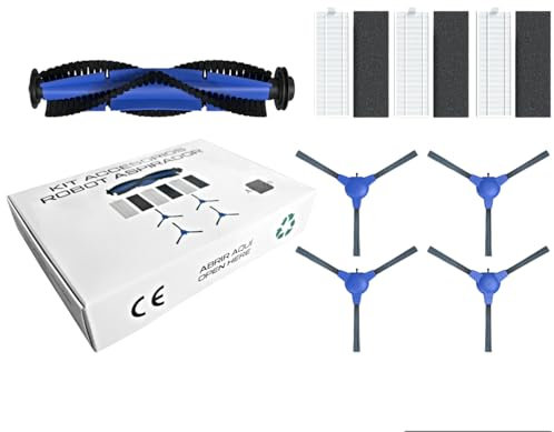 ARGOOD Recambios Accesorios Robot Aspirador Conga 1090 1099 1790 y 1990 .Kit de Repuestos de 1 Cepillo Principal 3 Filtros Hepa 4 Cepillos Laterales
