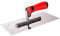 Glättekelle - Traufel - Glättescheibe - mit 2K-Softgriff - rostfrei - 280x130 mm - Aluminiumstütze - Blattstärke 0,7 mm