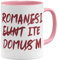 OM3® Romani ite Domum Tasse | Keramik Becher | 325ml | Beidseitig Bedruckt | Rosa