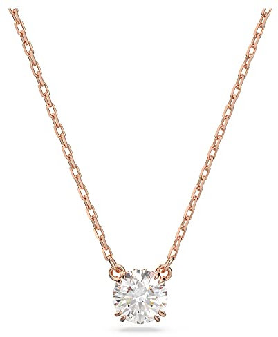 Swarovski Constella Anhänger, Rosé Vergoldete Damenhalskette mit Klaren Swarovski Kristallen