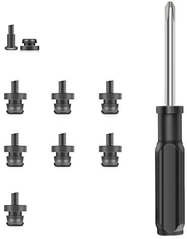 LeFix 8 x Schrauben Isolations-Befestigungsschrauben mit Ösen + Kreuzschlitz-Schraubendreher, entworfen für 8,9 cm Festplatten-Solid-State-Laufwerk, #6–32,10 mm, schwarz, Kreuzschlitz-Kopf