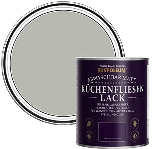 Rust-Oleum Grey water resistant Kitchen Tile Paint in Matt Finish - Grey Tree 750ml