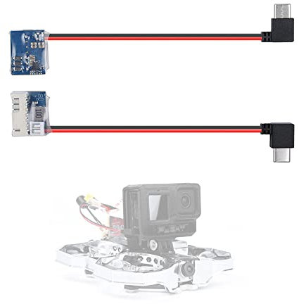 Hsthe Sea verbessertes 90° Typ C auf 5 V Balance-Stecker Ladekabel für GoPro Hero 6/7/8/9 verwendet für 7,6–12,7 cm große FPV-Drohne.