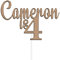 Personalised Any Name & Any Age Acrylic Cake Topper by KreateSquare | Happy Birthday Personalised Cake Topper (Brown)