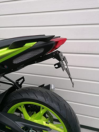 kurzer Kennzeichenhalter Benelli BN 125 2019-2023 GroFaTec EVO Kennzeichenträger Nummernschild Träger Halter kurzes Heck Heckumbau Porta Targa Naked Bike B196