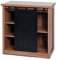 Mendler Kommode HWC-K75, Schrank Regal, Schiebetüre 5 Staufächer, Holz-Optik Industrial Metall 84x80x40cm - braun